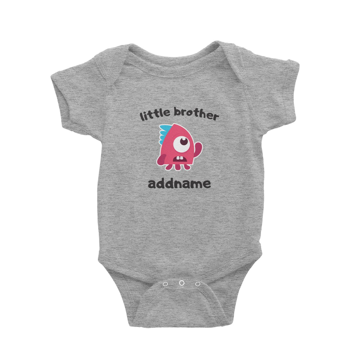 Cute Monster Little Brother Baby Romper