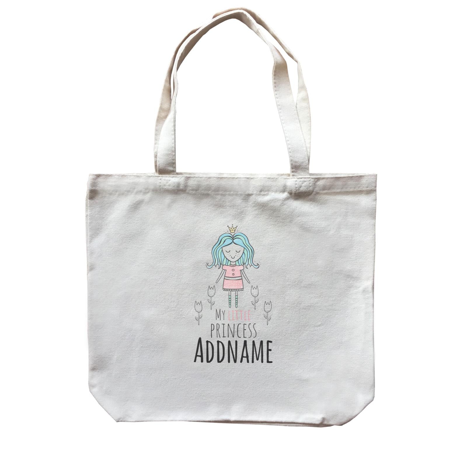 Drawn Dreamy Elements Little Princess Addname Canvas Bag