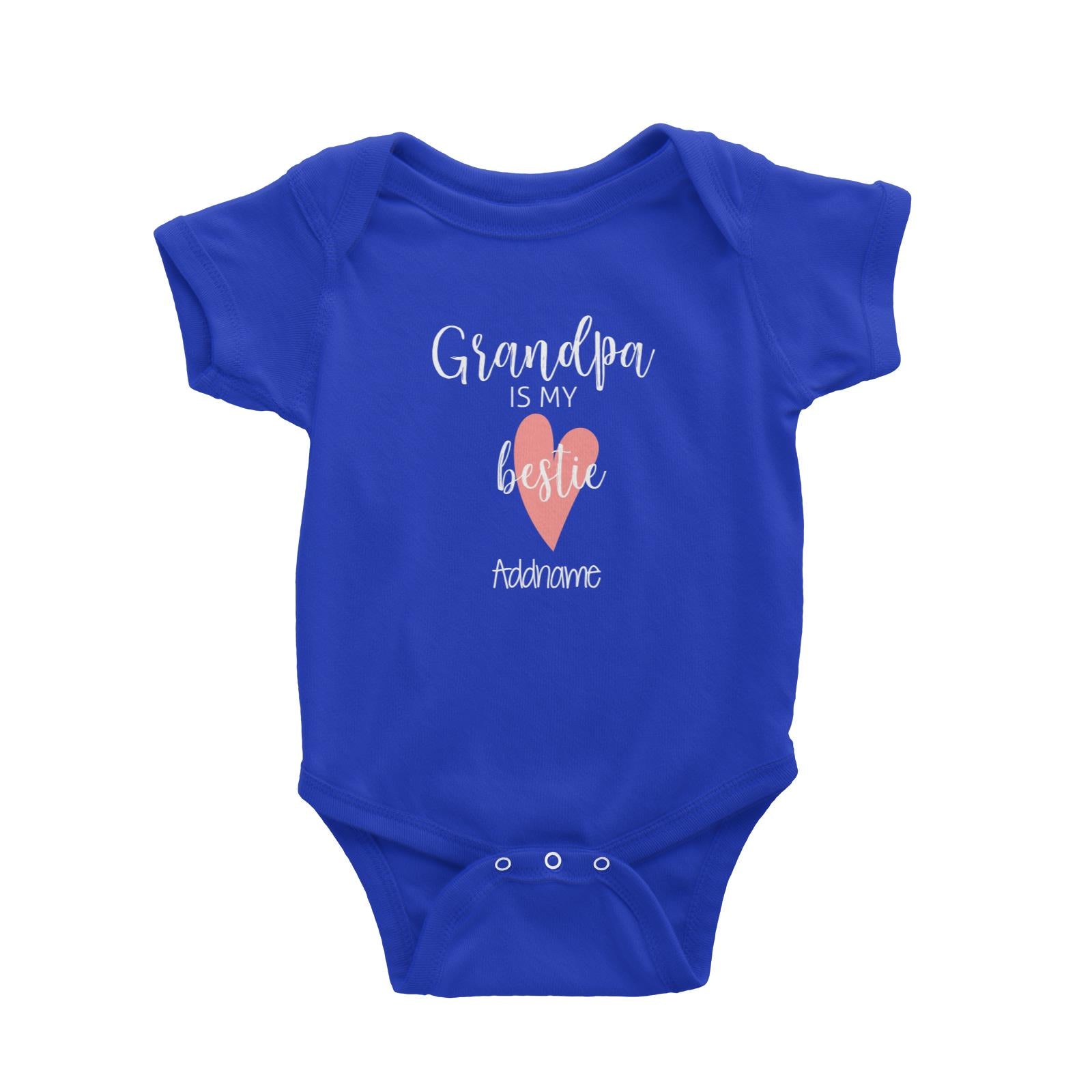 Grandpa Is My Bestie Addname Baby Romper