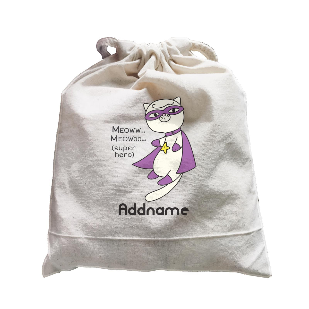 Cool Cute Animals Cats Meoww Super Hero Addname Satchel