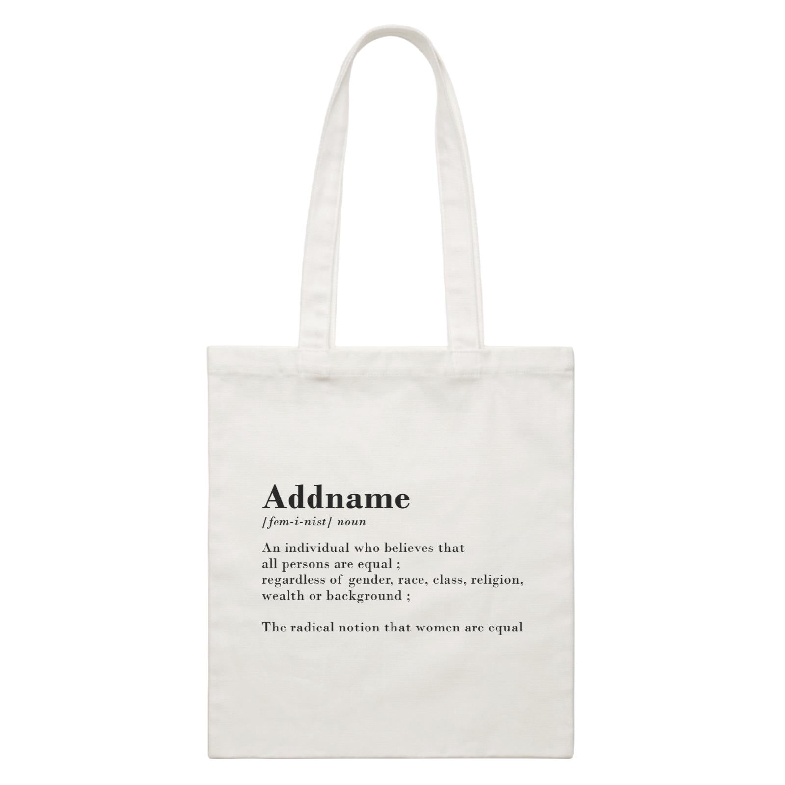 Best Friends Quotes Addname Feminist Noun Meaning White Canvas Bag