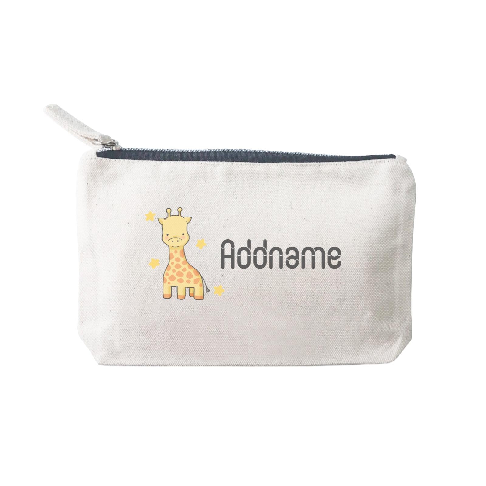 Cute Hand Drawn Style Giraffe Addname SP Stationery Pouch 2