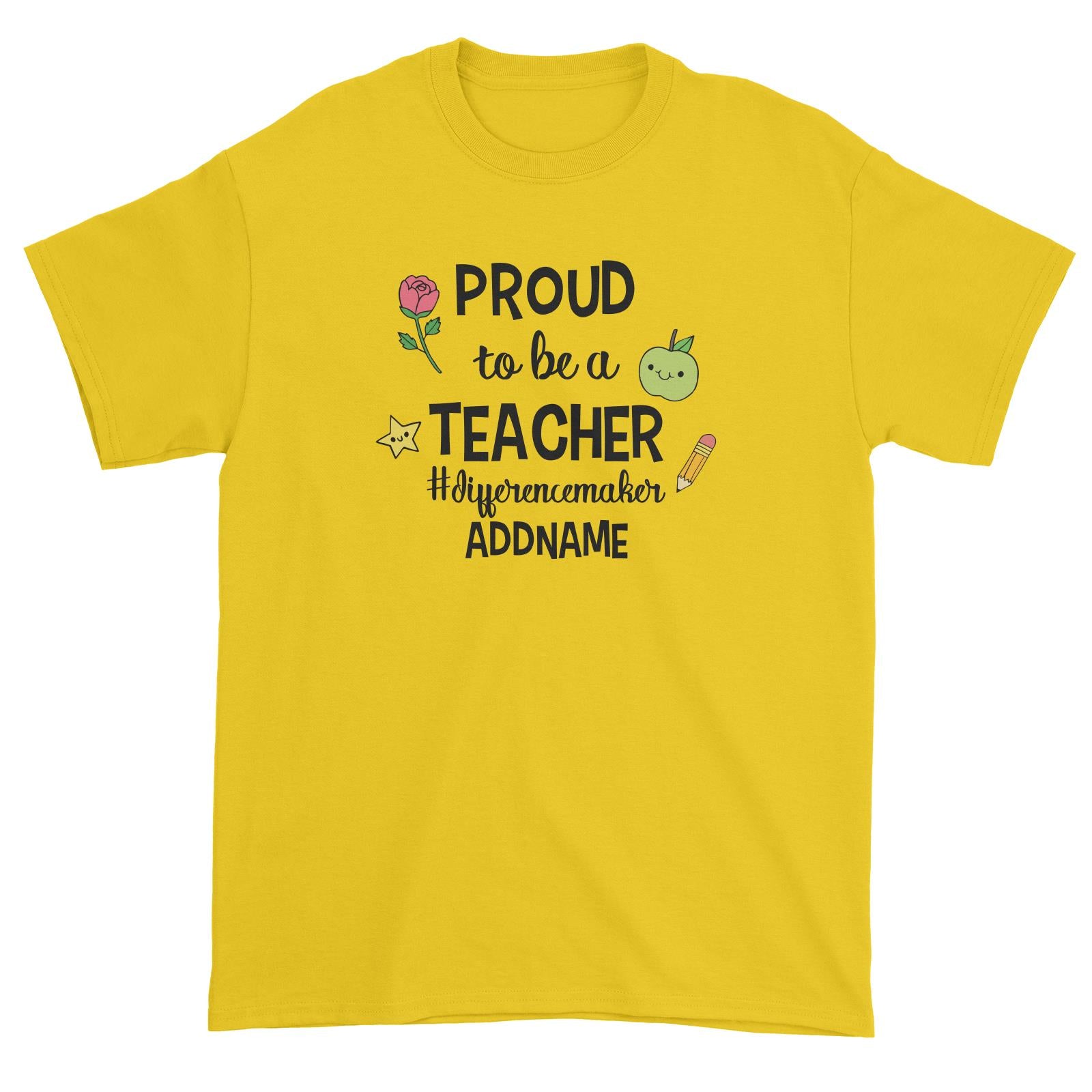 Doodle Series - Proud To Be A Teacher #differencemaker Unisex T-Shirt