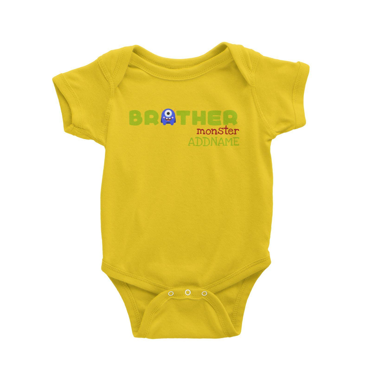 Blue Brother Monster Addname Baby Romper