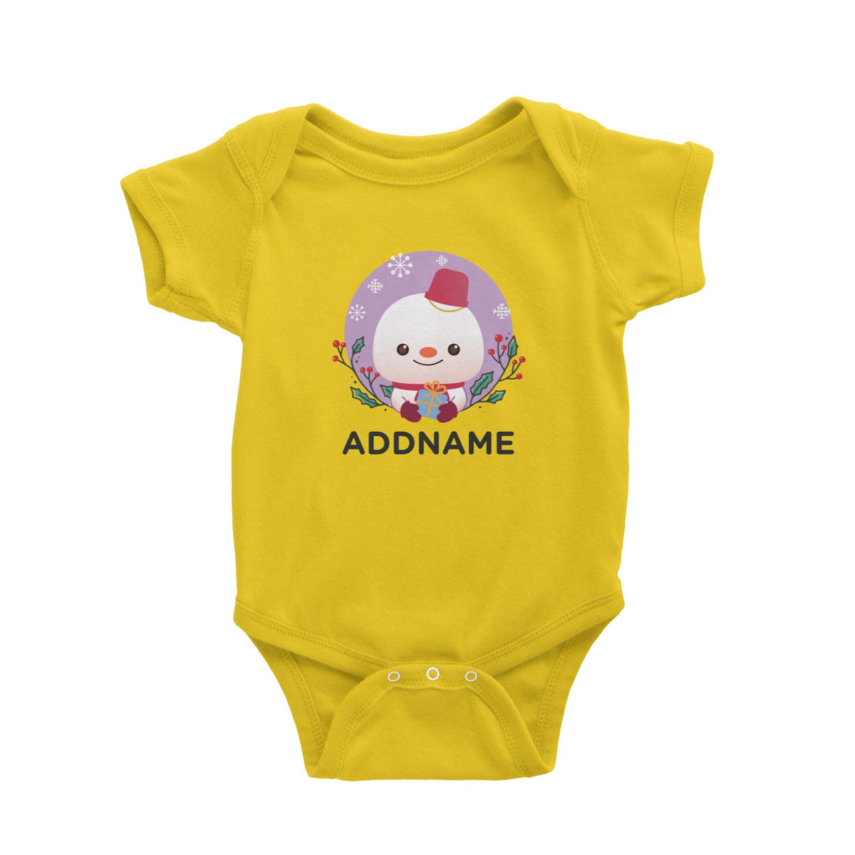 Christmas Cute Animal Series Cute Snowman Baby Romper