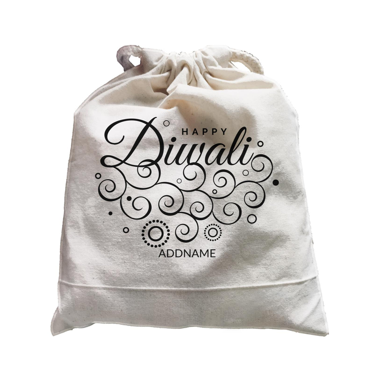 Decorative Happy Diwali Greetings Addname Satchel