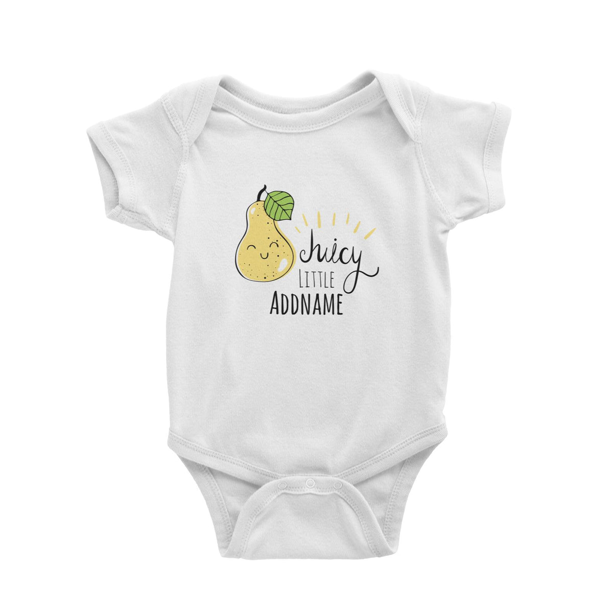 Drawn Sweet Snacks Juicy Little Pear Addname Baby Romper