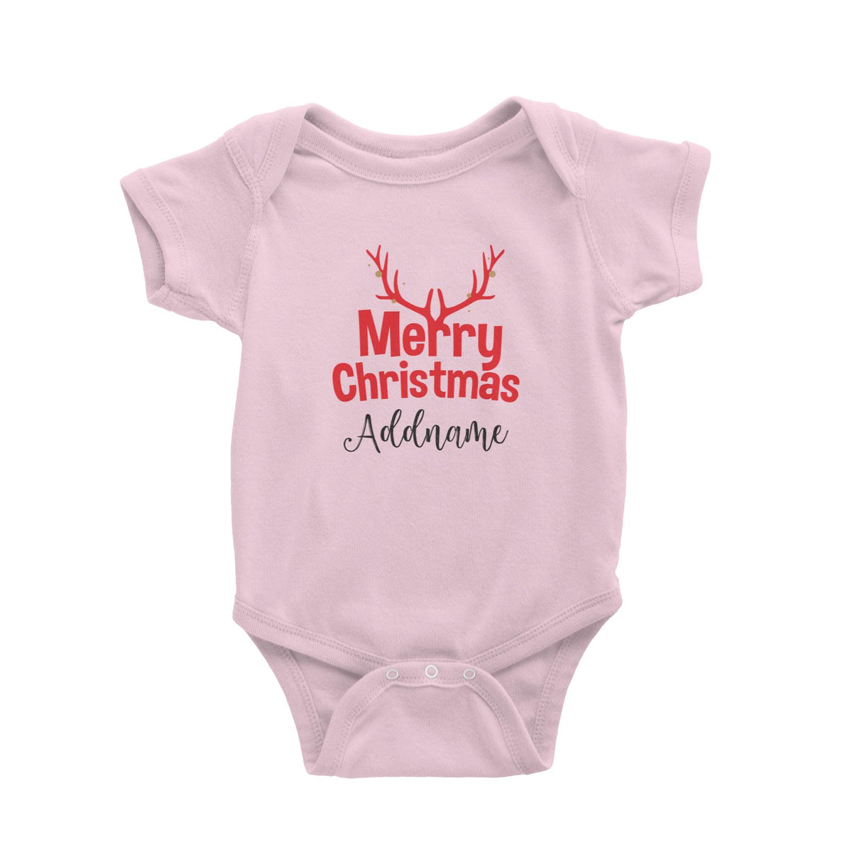 Christmas Series Antler Merry Christmas Baby Romper