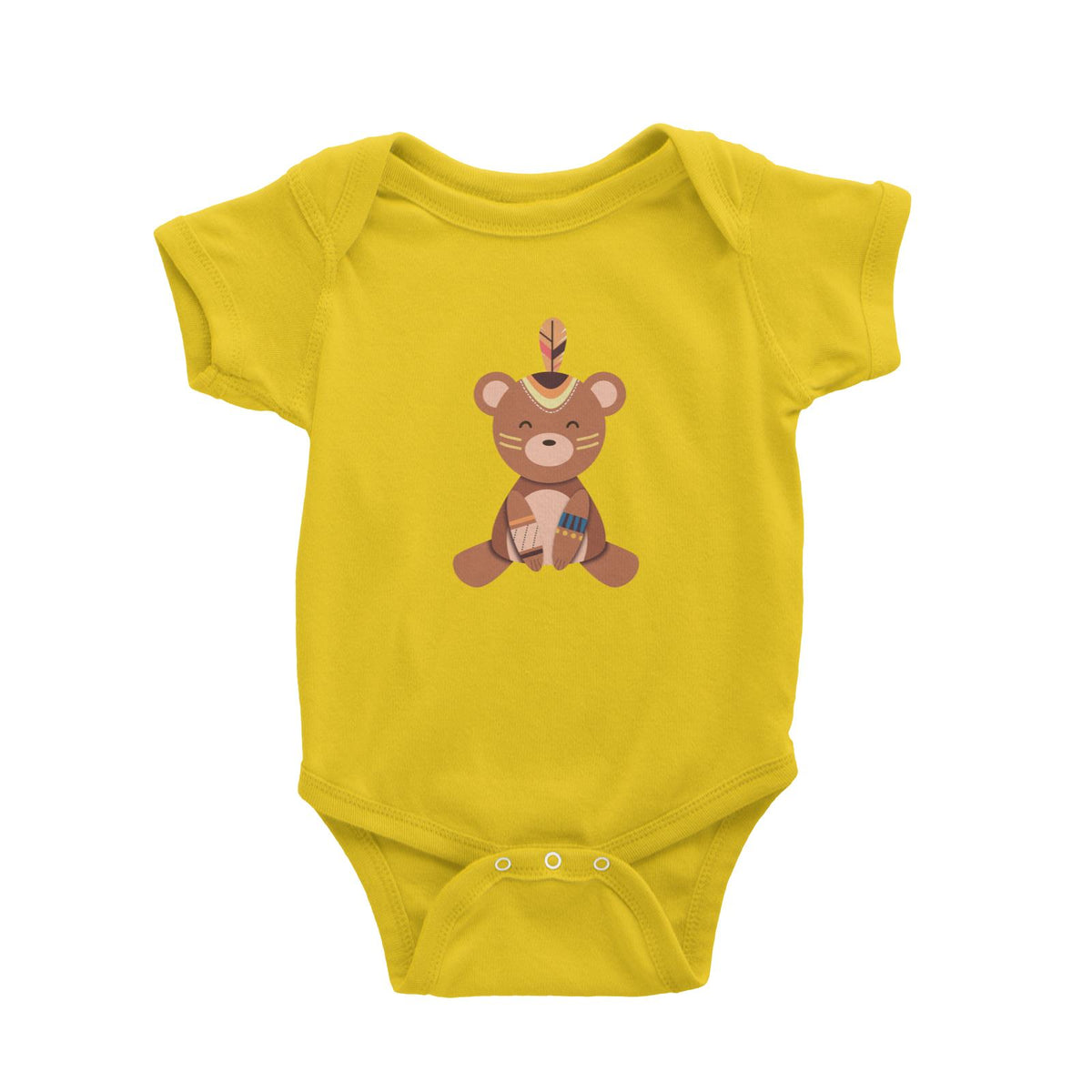 Animal Tribal Bear Addname Baby Romper