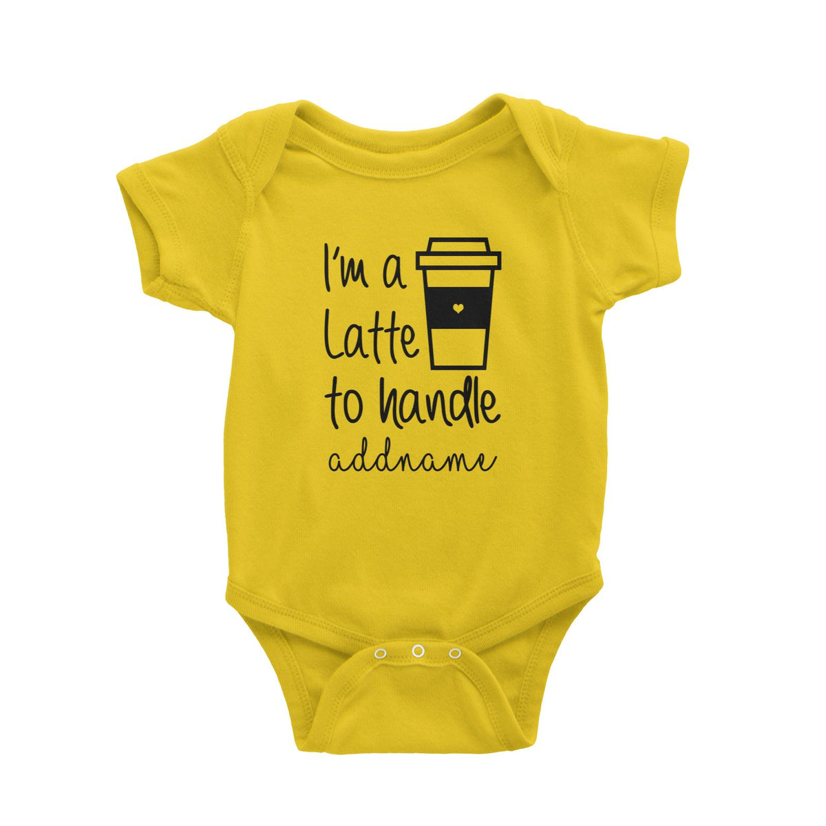 Im A Latte To Handle Baby Romper