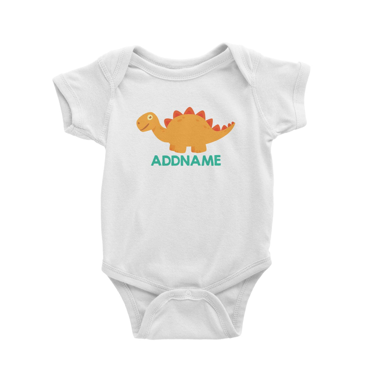 Cute Stegosaurus Dinosaur Personalizable Design Baby Romper