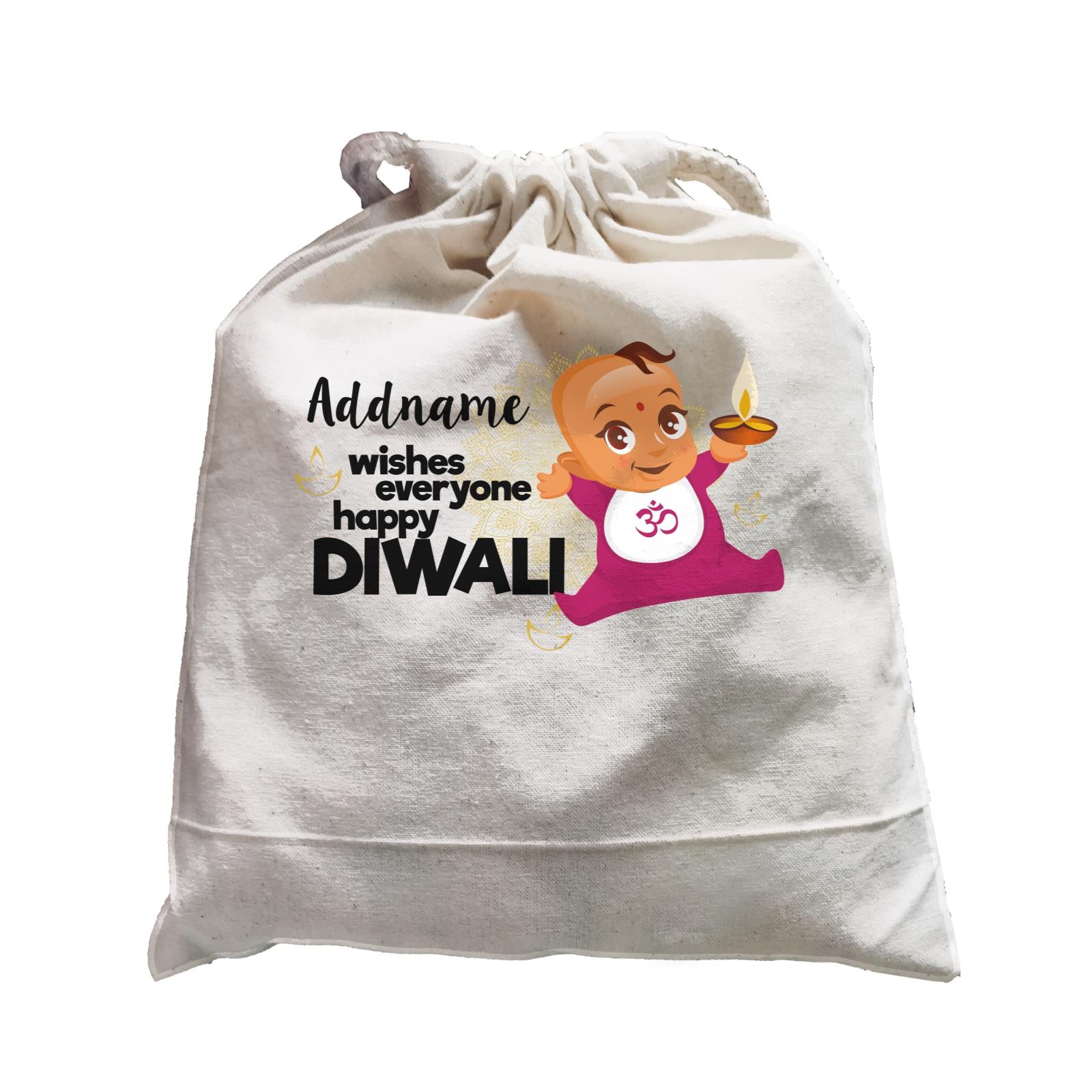 Cute Baby Wishes Everyone Happy Diwali Addname Satchel