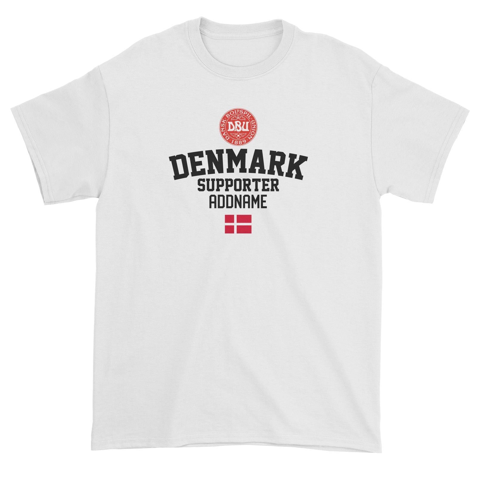 Denmark Supporter World Cup Addname Unisex T-Shirt