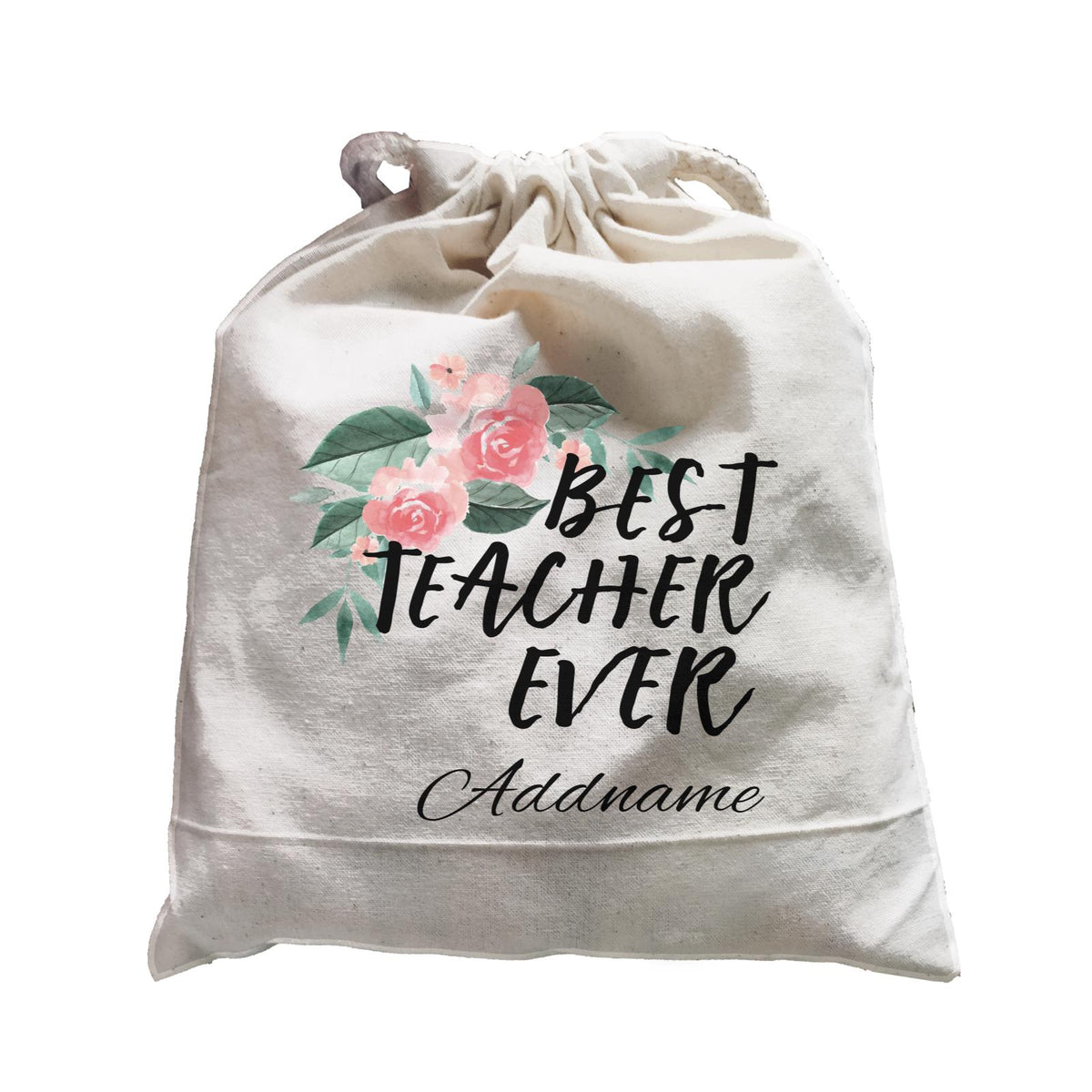 Great Teachers Watercolour Flowers Best Teacher Ever Addname Satchel