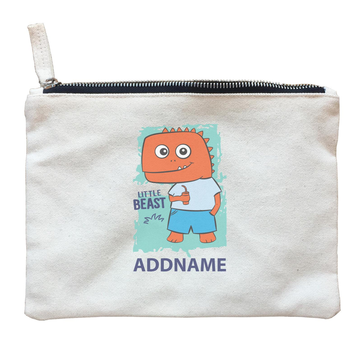 Cool Cute Dinosaur Little Beast Addname Zipper Pouch