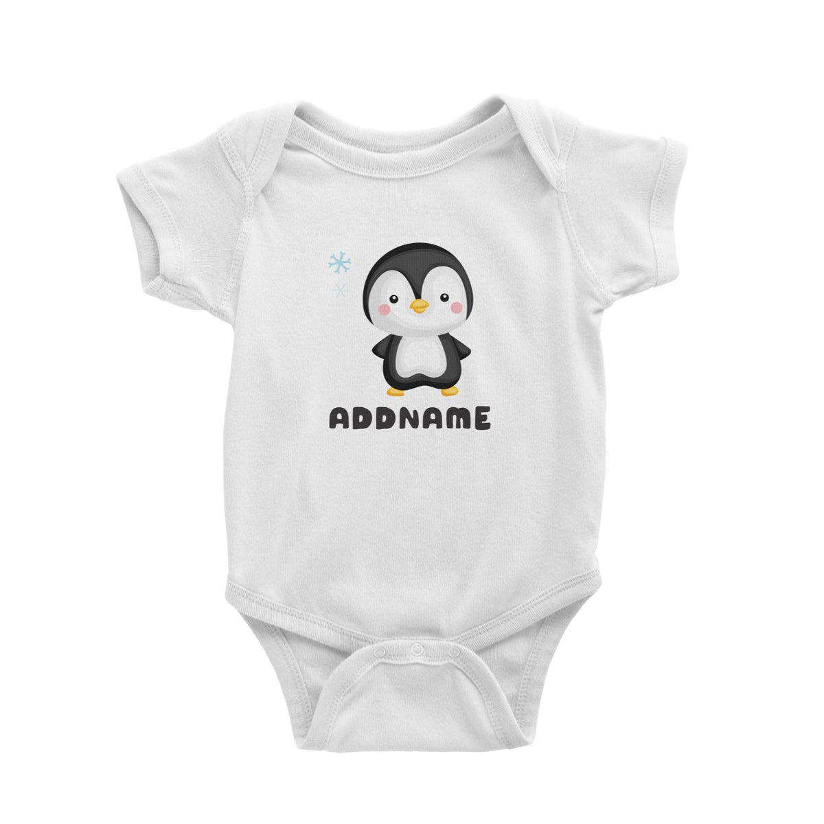 Birthday Winter Animals Small Penguin Addname Baby Romper