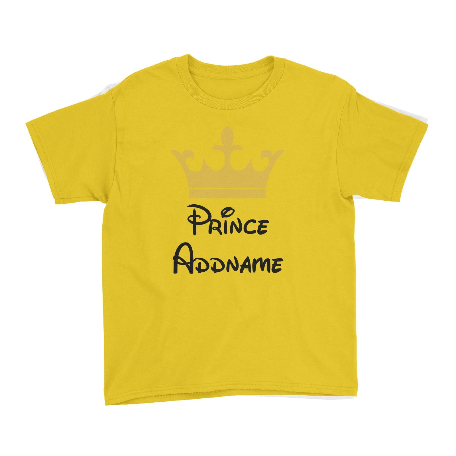 Royal Prince with Crown Addname Kid's T-Shirt