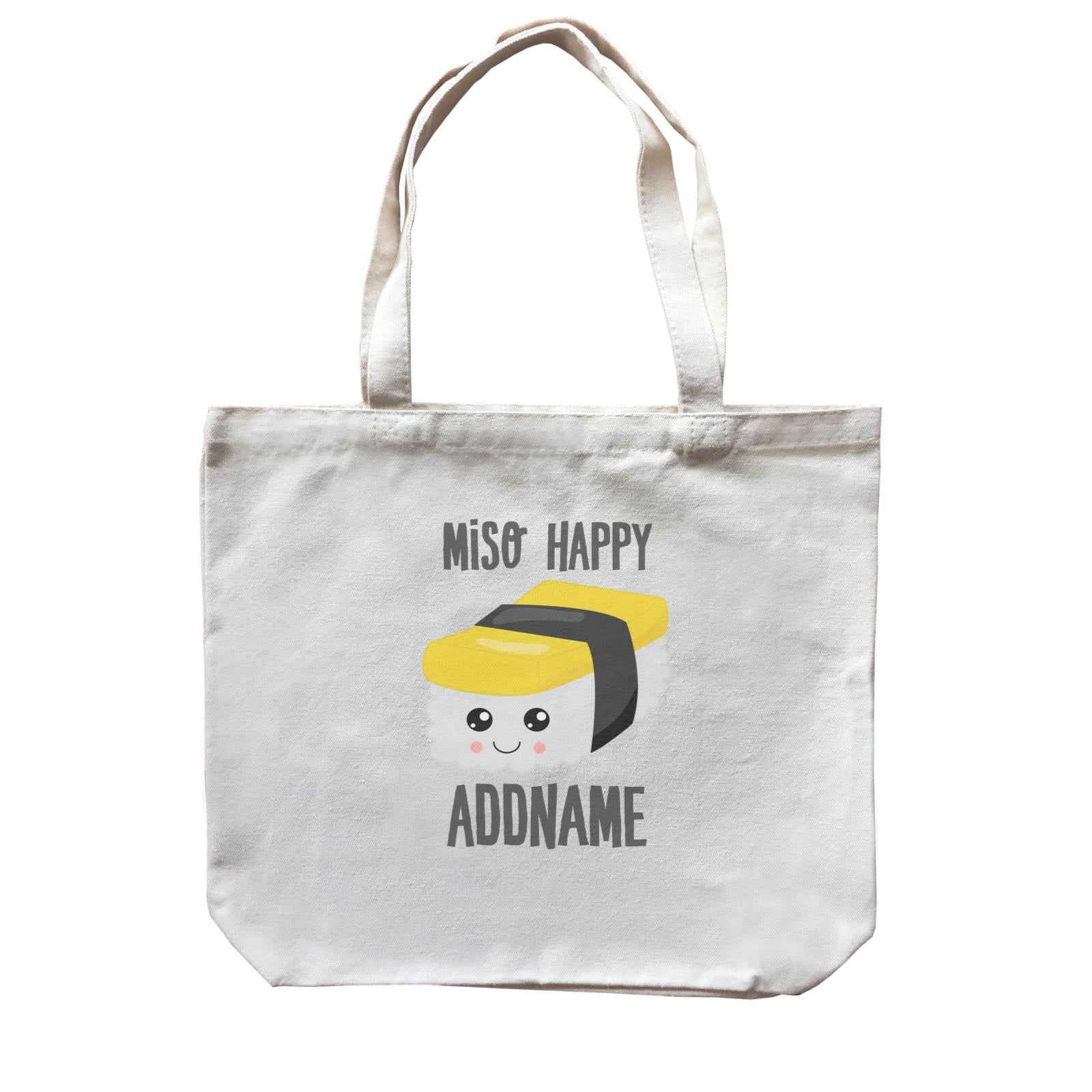 Miso Happy Tamago Sushi Addname Canvas Bag