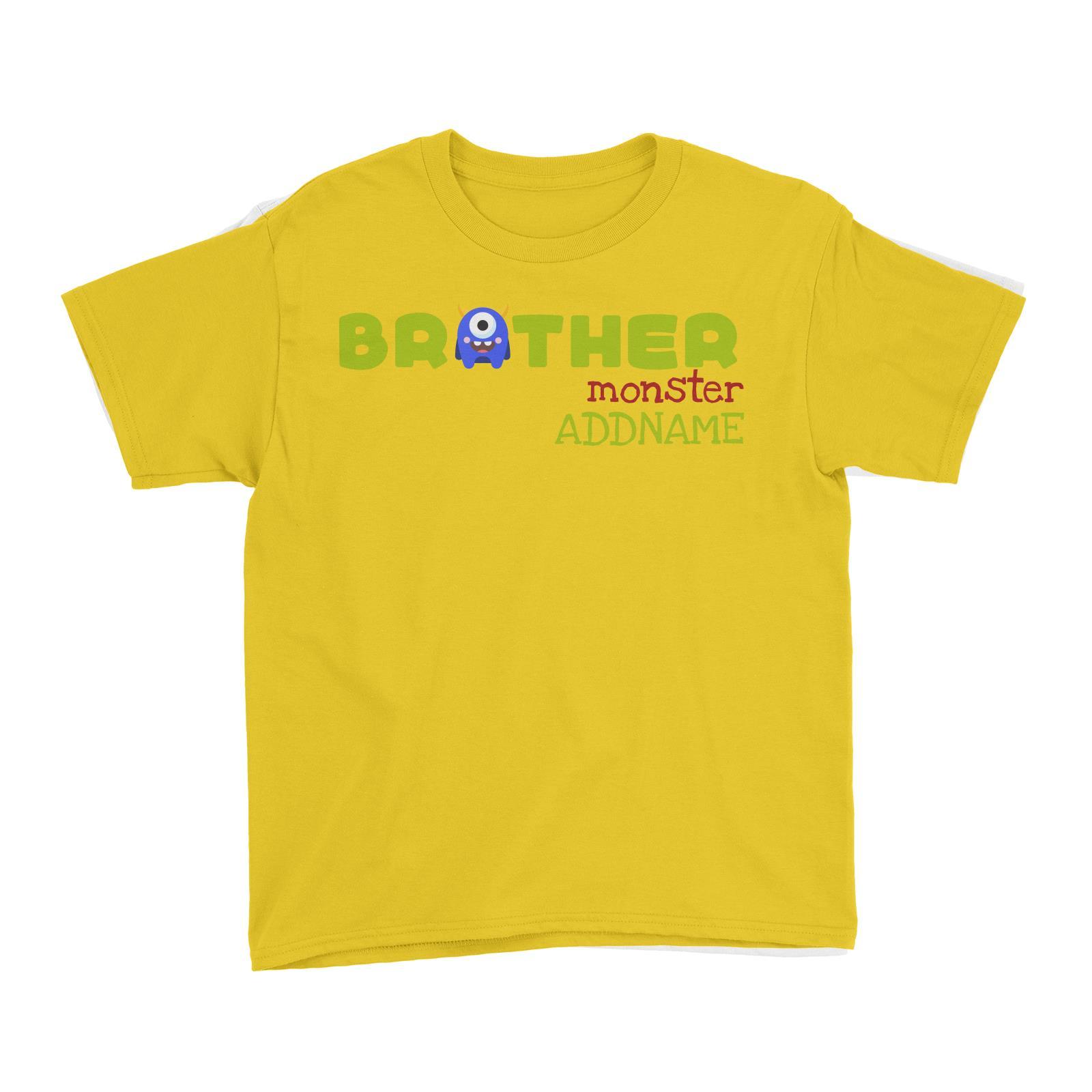 Blue Brother Monster Addname Kid's T-Shirt
