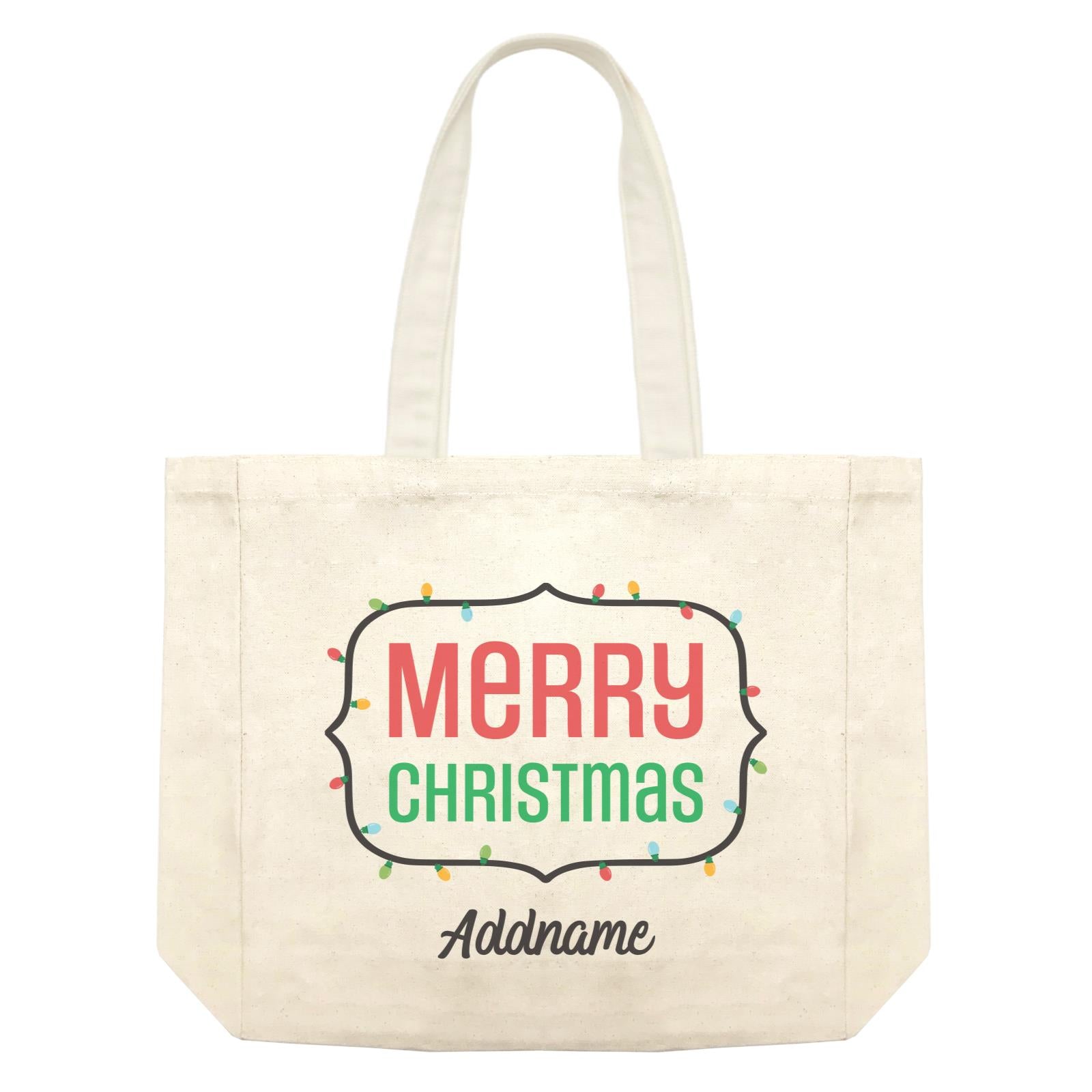 Christmas Series Merry Christmas LED Lights Border Shopping Bag