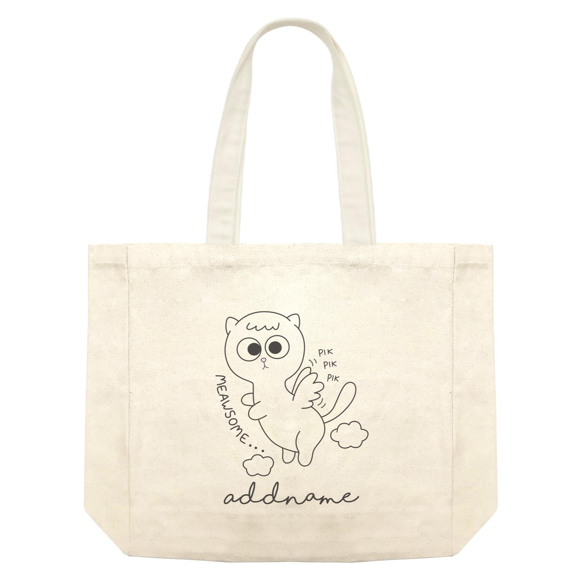 Cool Cute Animals Cats Angel Cat Meawsome Addname Shopping Bag