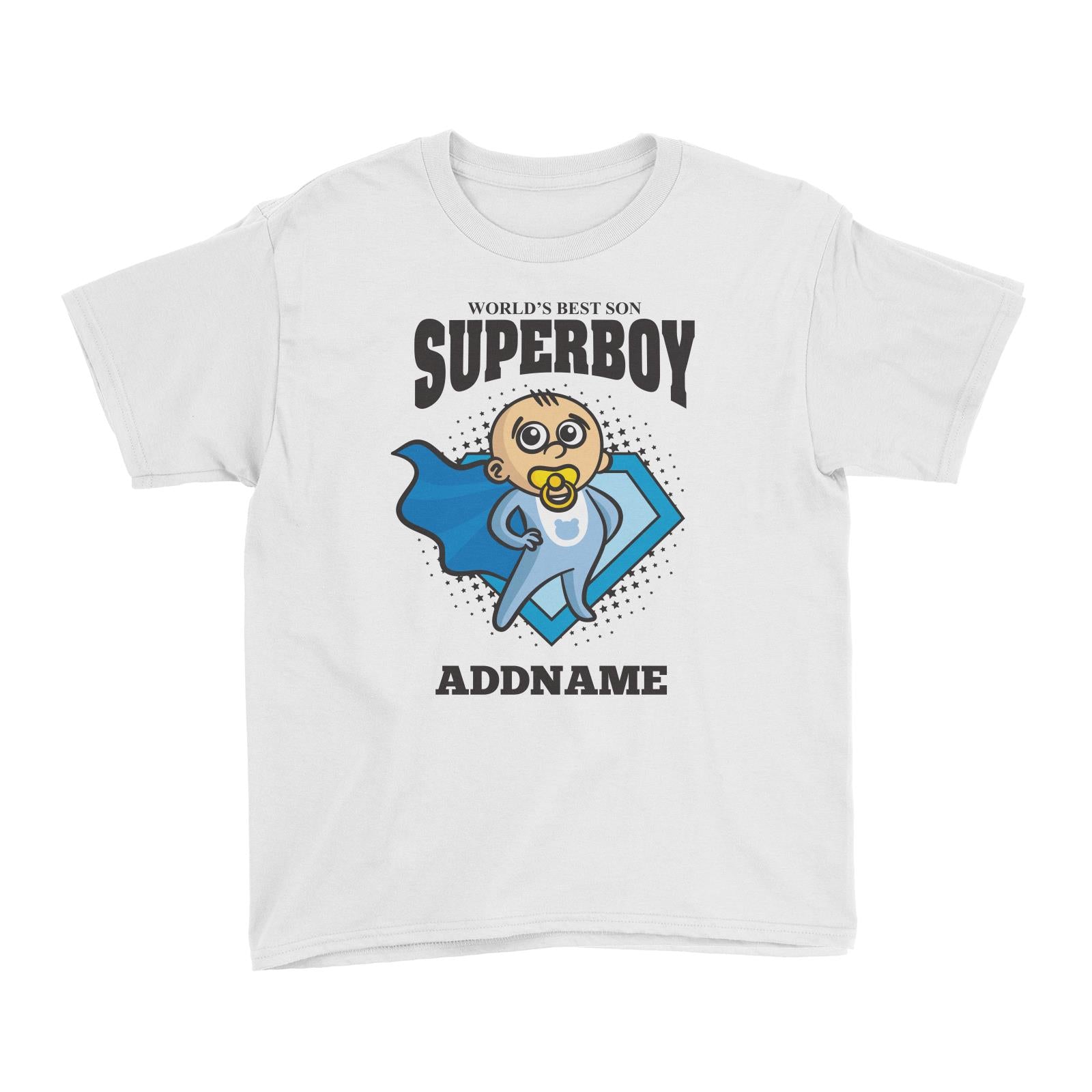 Best Son Superboy Baby (FLASH DEAL) Kid's T-Shirt Personalizable Designs Matching Family Superhero Family Edition Superhero
