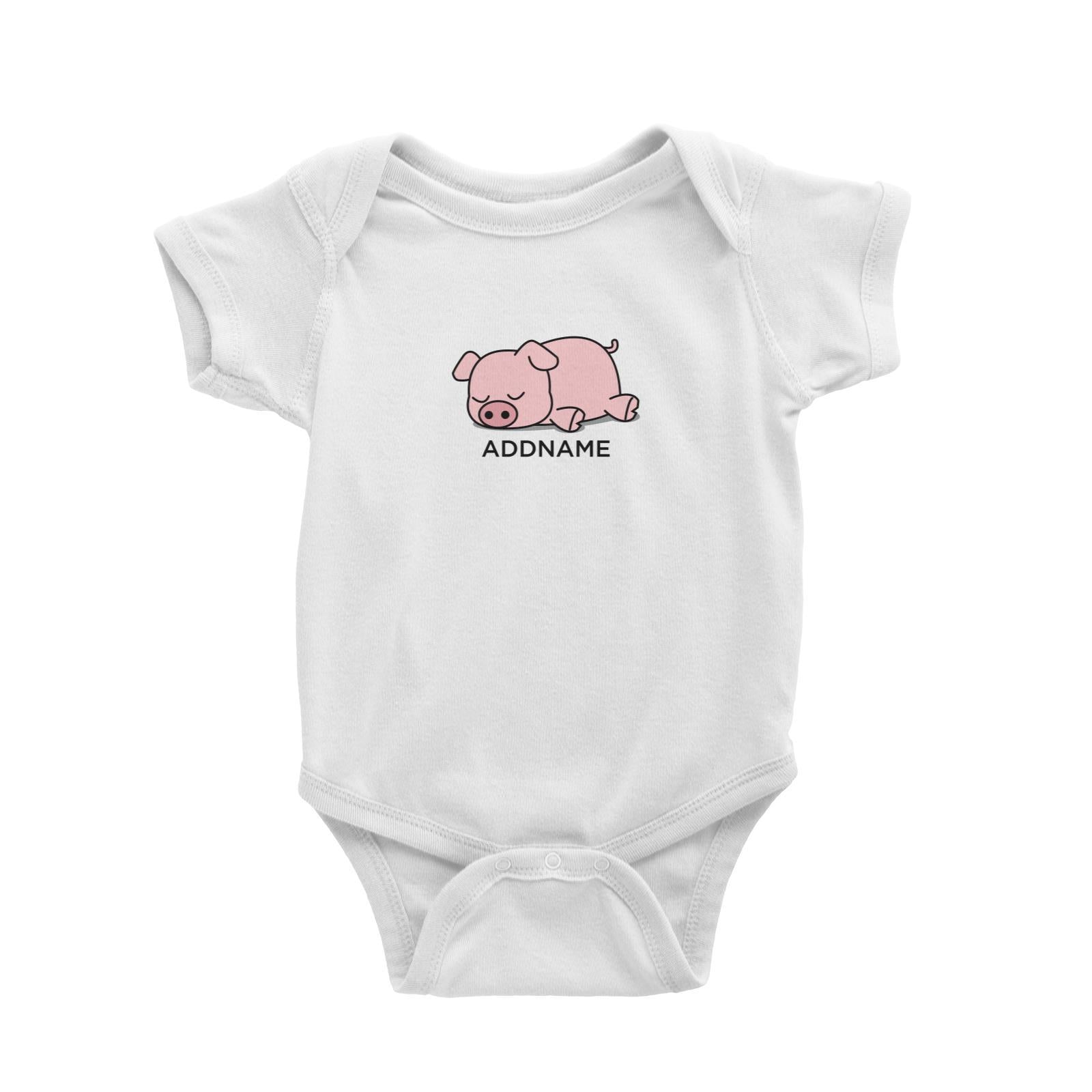 Lazy Pig Addname Baby Romper