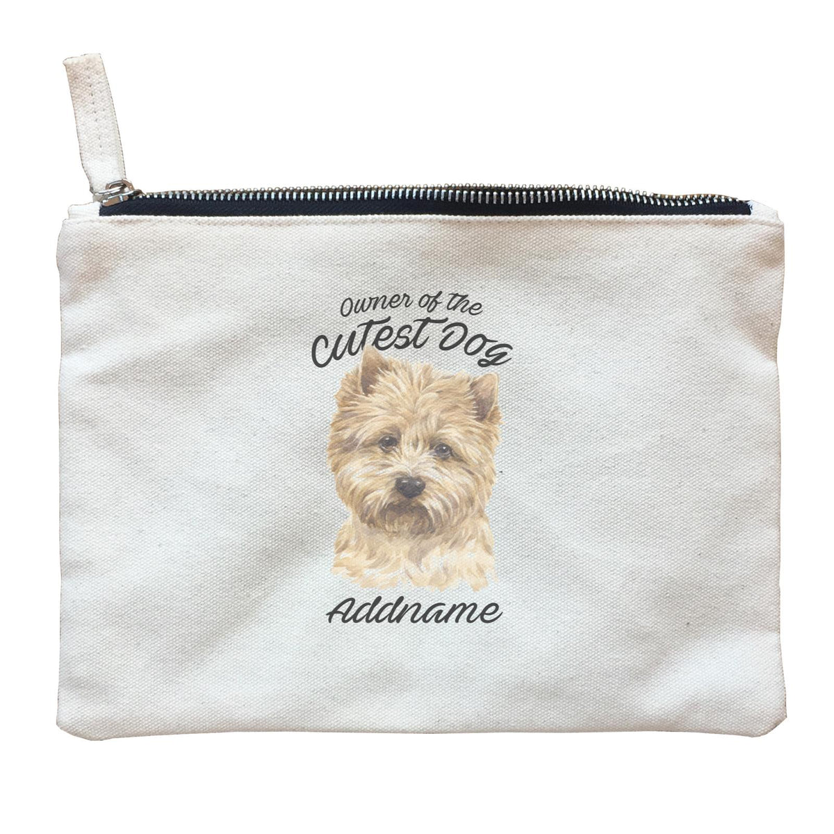 Watercolor Dog Owner Of The Cutest Dog Cairn Terrier Addname Zipper Pouch