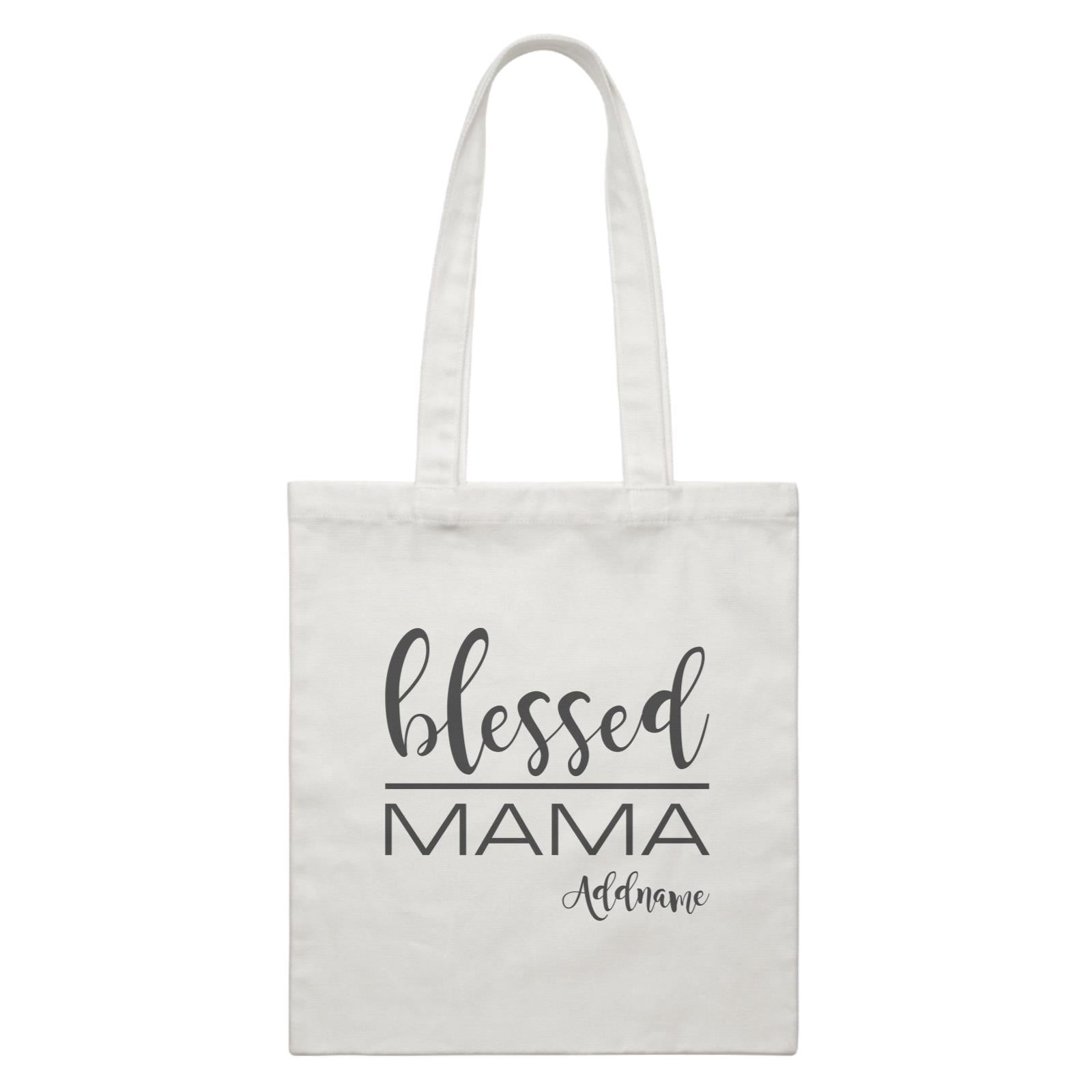 Blessed Mama White Canvas Bag