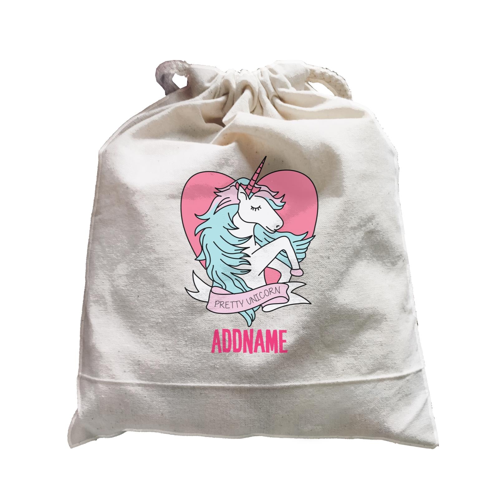 Cool Vibrant Series Sweet Pretty Unicorn Heartshape Addname Satchel