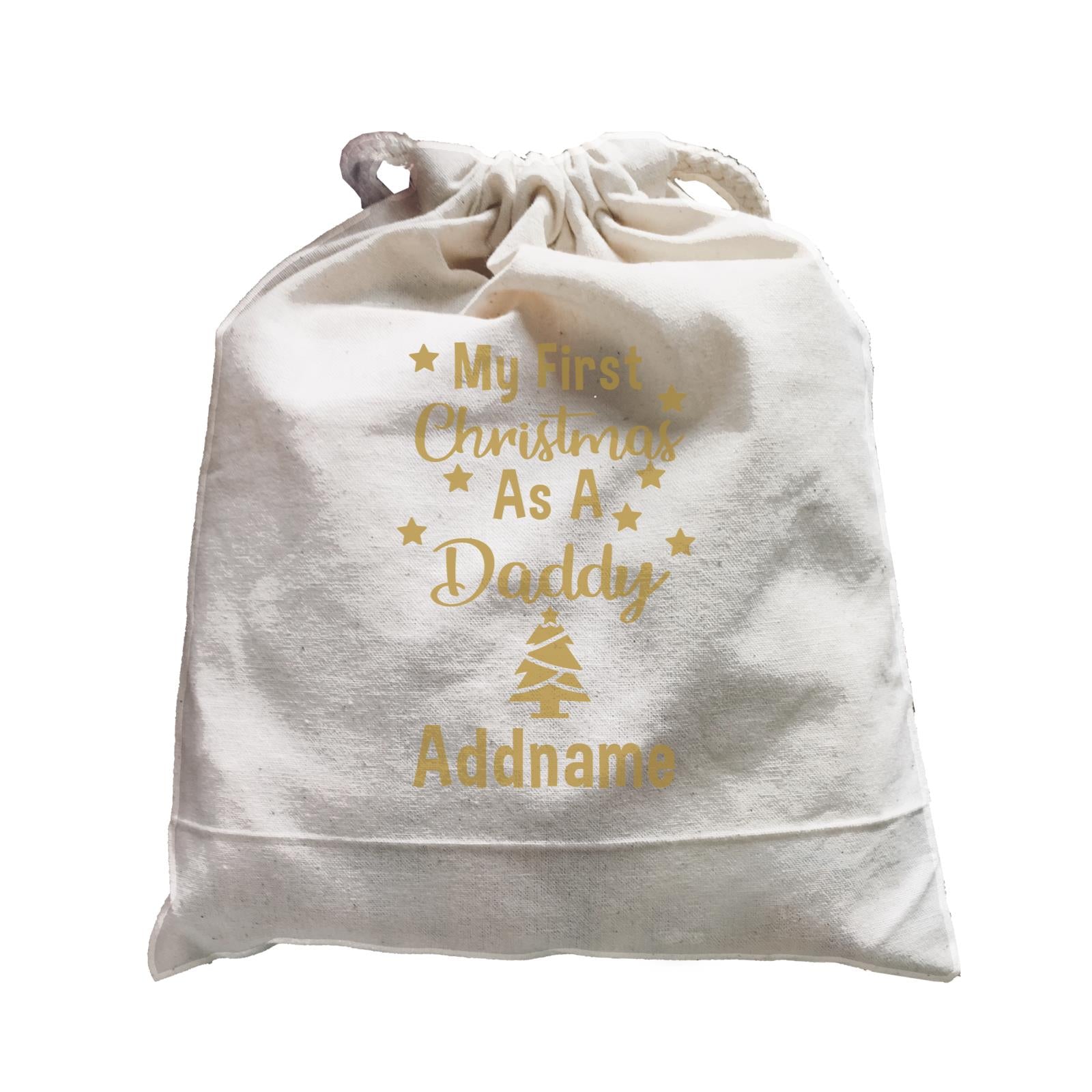 Xmas My First Christmas as A Daddy with Christmas Tree Satchel