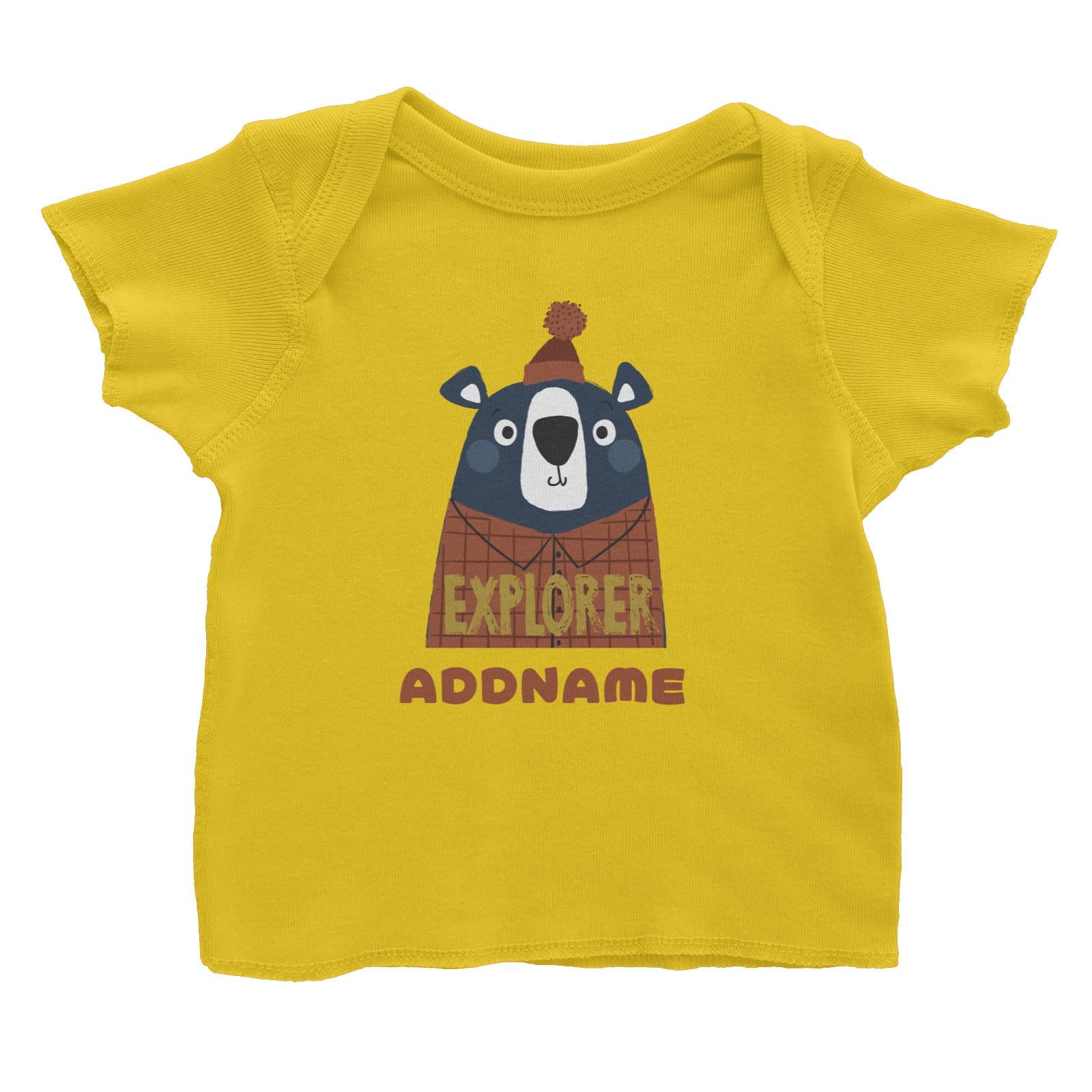 Explorer Bear in Pajamas Addname Baby T-Shirt