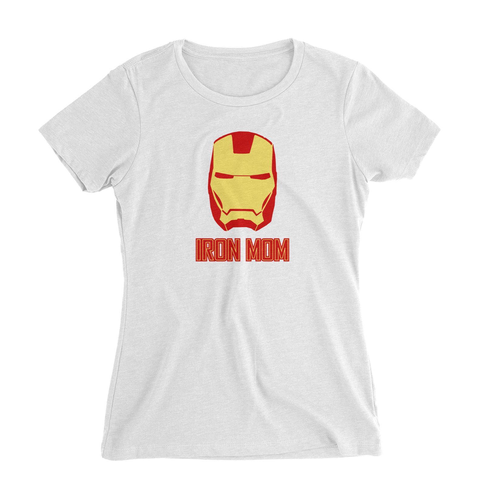 Superhero Iron Mom Women's Slim Fit T-Shirt  Matching Family Personalizable Designs