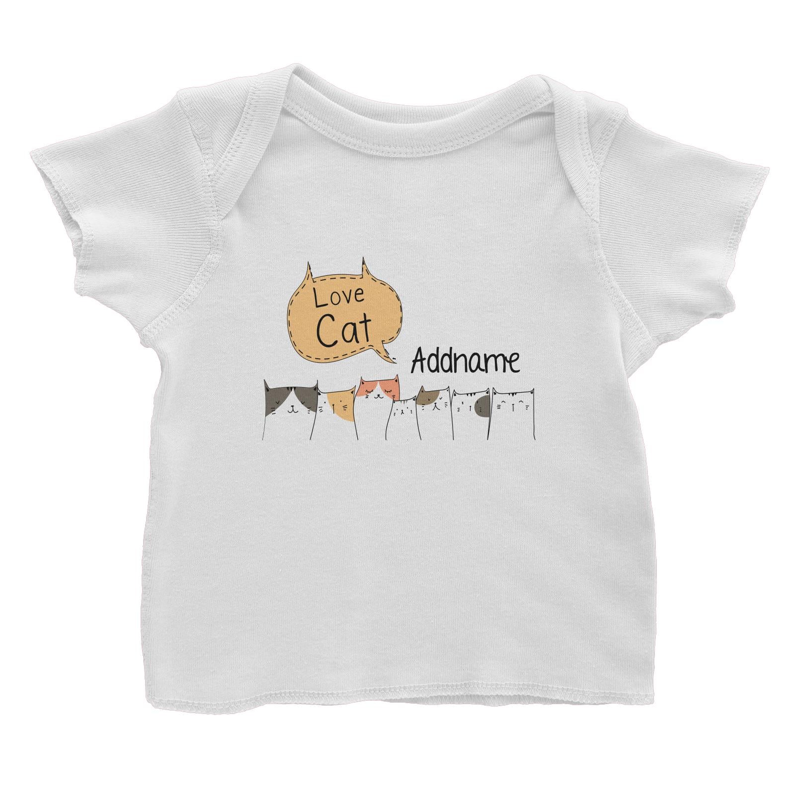Cute Animals And Friends Series Love Cat Cats Group Addname Baby T-Shirt