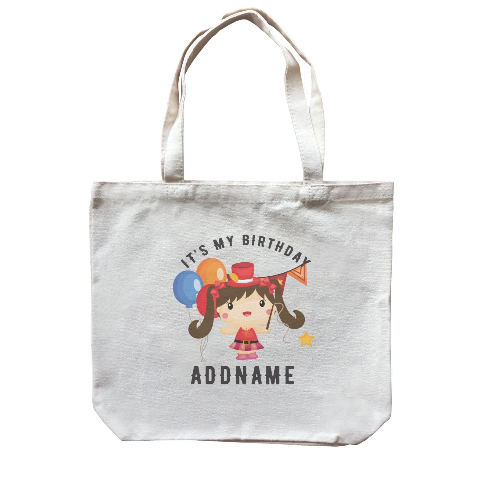 Birthday Circus Happy Girl Leader of Performance It's My Birthday Addname Canvas Bag