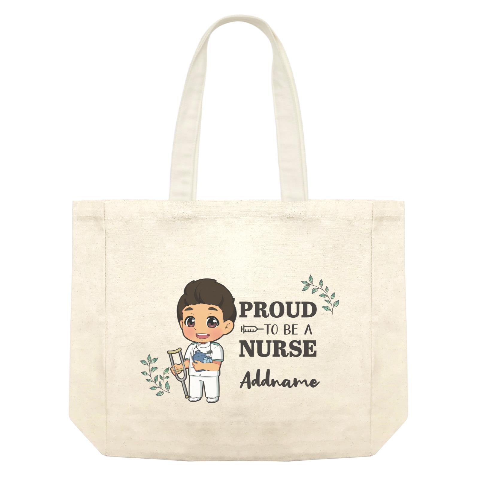 Proud To Be A Nurse Chibi Male Malay Shopping Bag