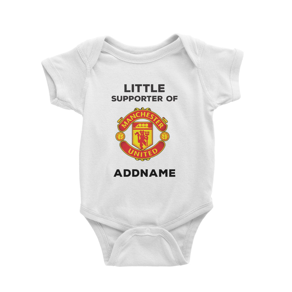Manchester United FC Little Supporter Personalizable with Name Baby Romper