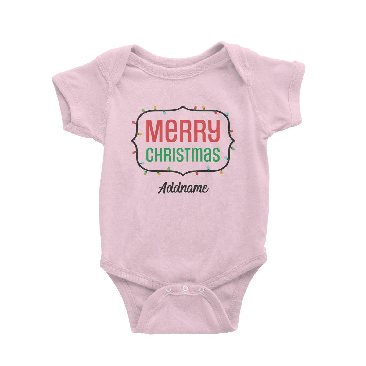 Christmas Series Merry Christmas LED Lights Border Baby Romper