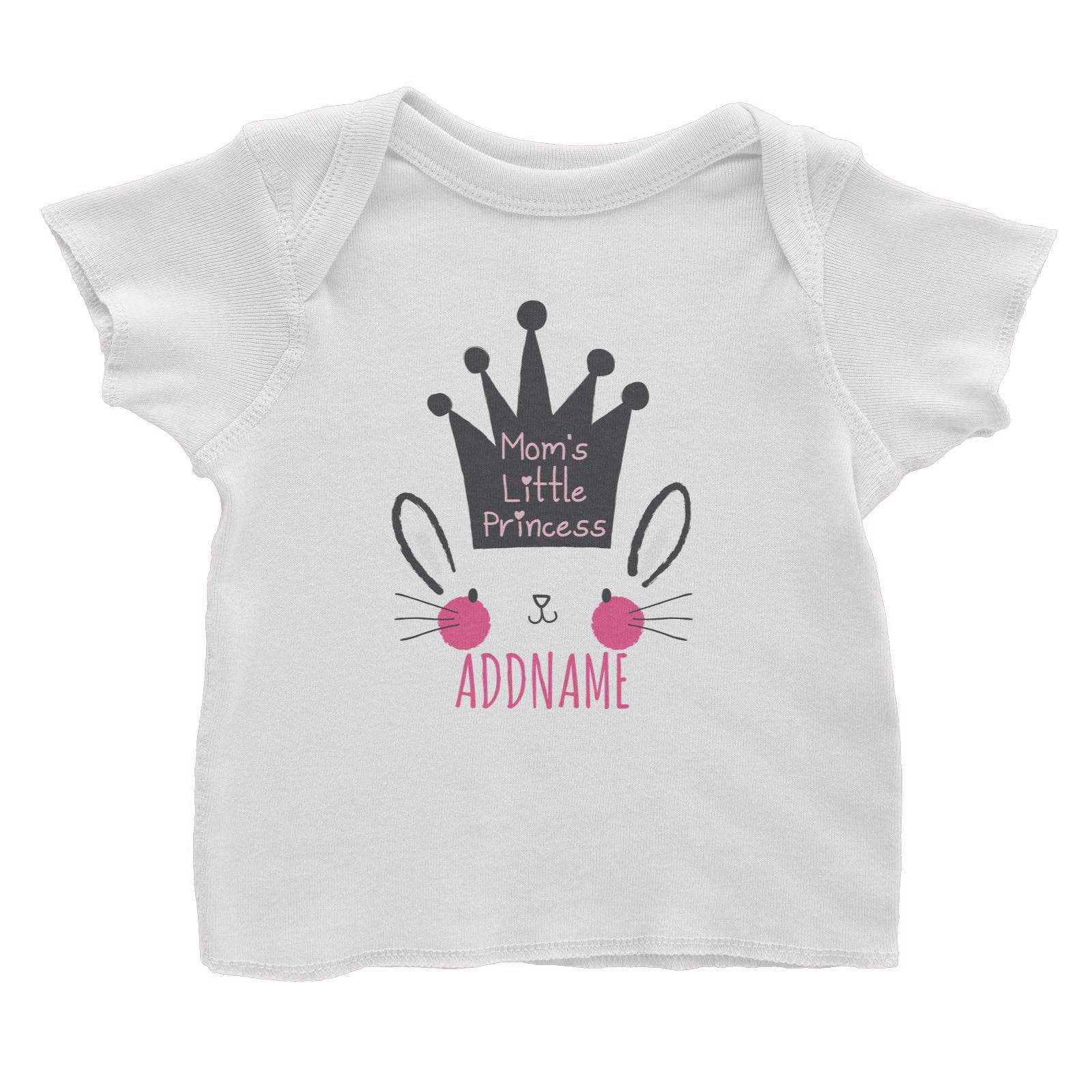 Mom's Little Princess Bunny Addname Baby T-Shirt