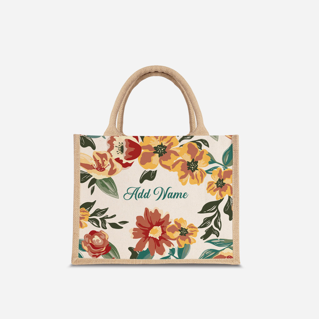 Deborah Series Half Lining Small Jute Bag - Taupe Natural