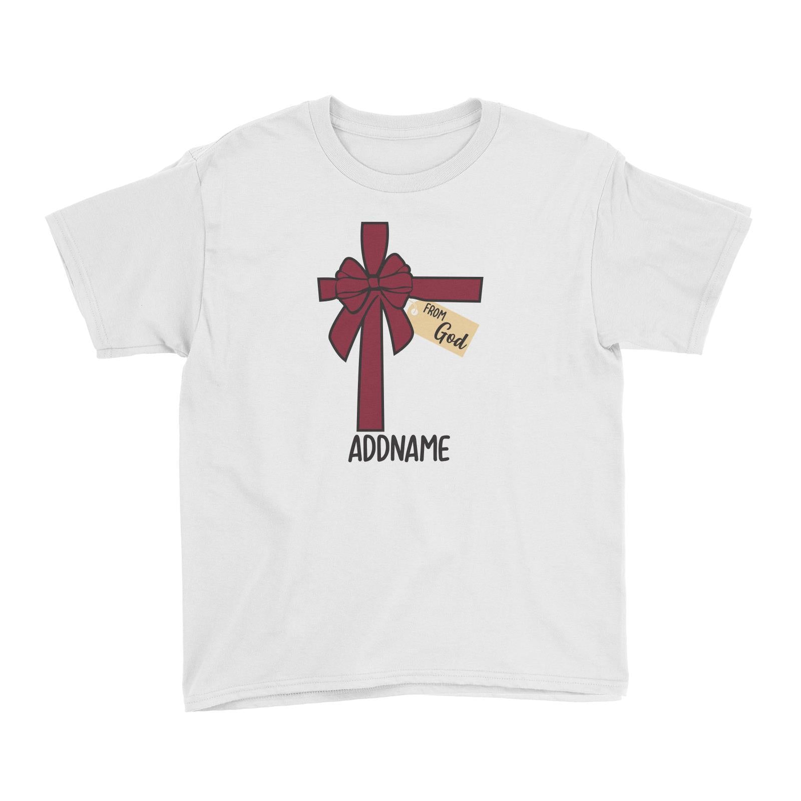 Xmas Gift Ribbon From God Kid's T-Shirt