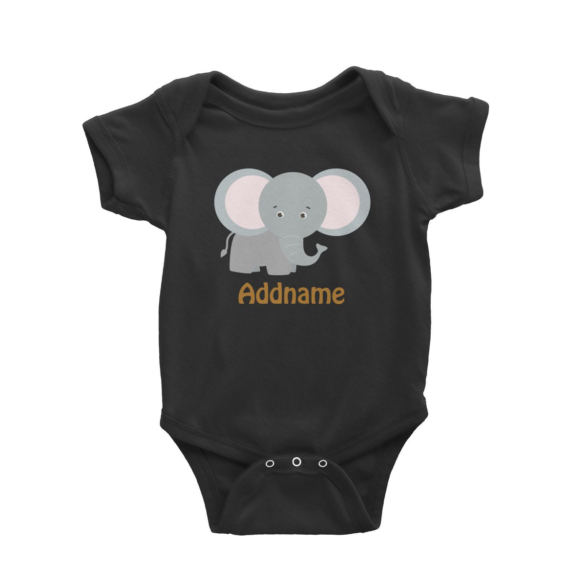 Animal Safari Jungle Elephant Addname Baby Romper