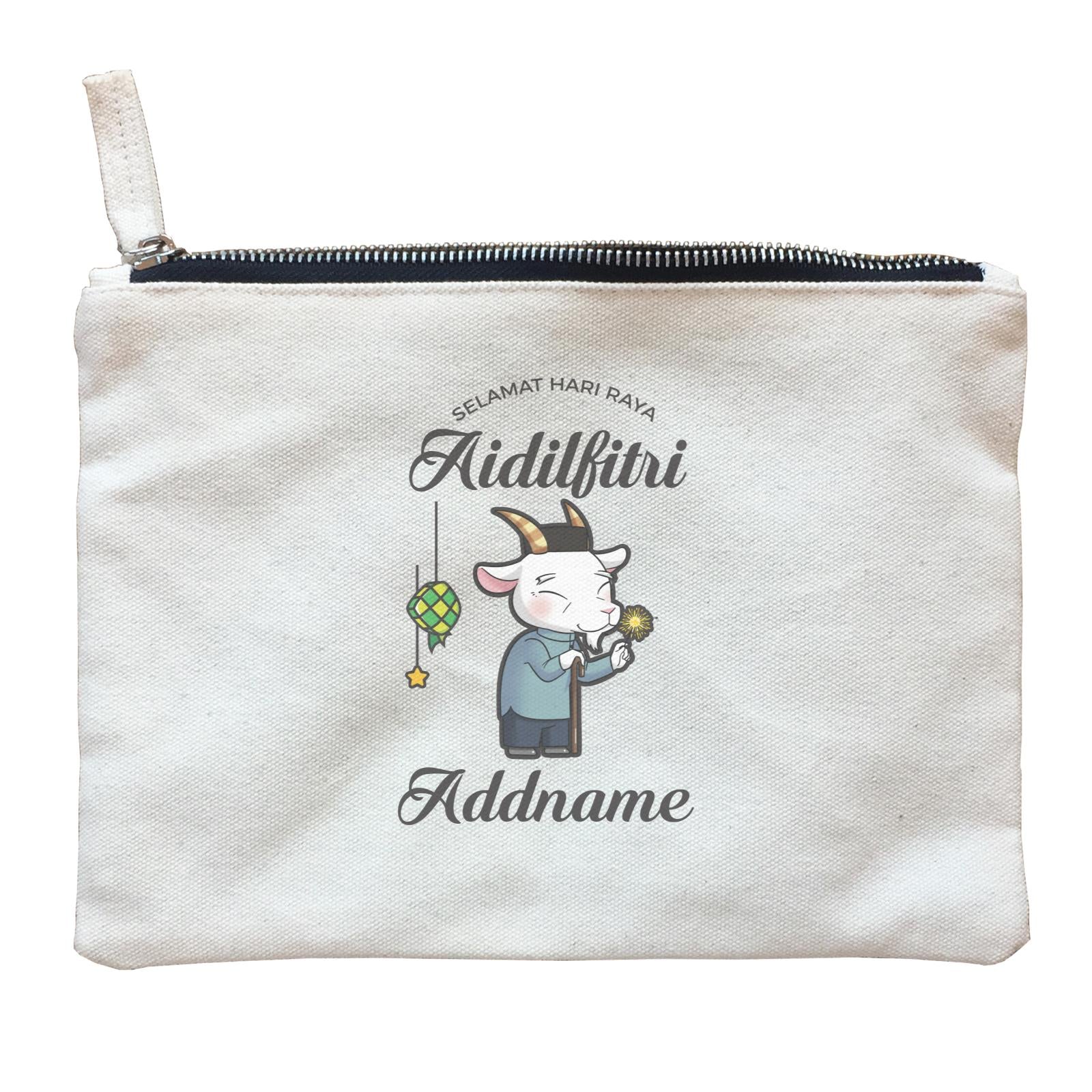 Raya Cute Animals Grandpa Lamb Wishes Selamat Hari Raya Aidilfitri Zipper Pouch