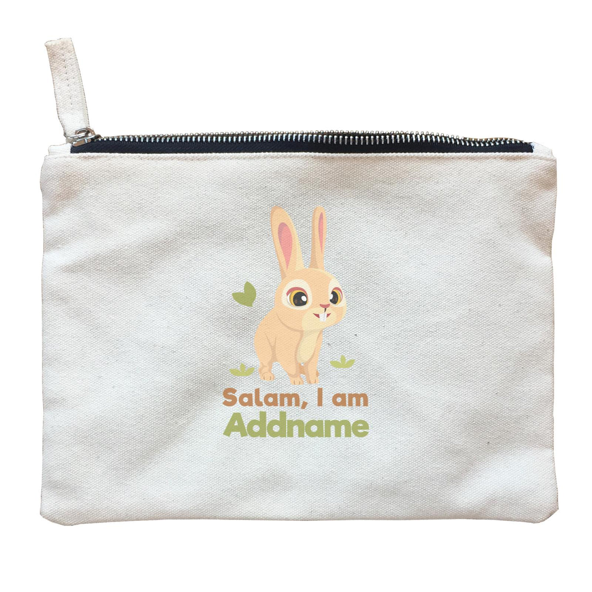 Rabbit Salam I Am Addname Zipper Pouch