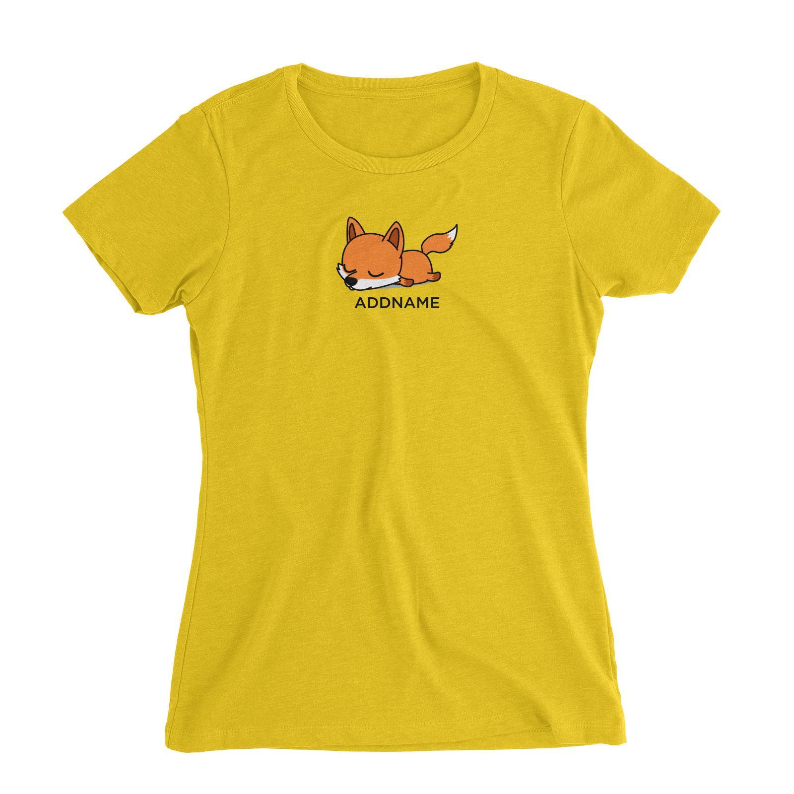 Lazy Fox Addname Women's Slim Fit T-Shirt