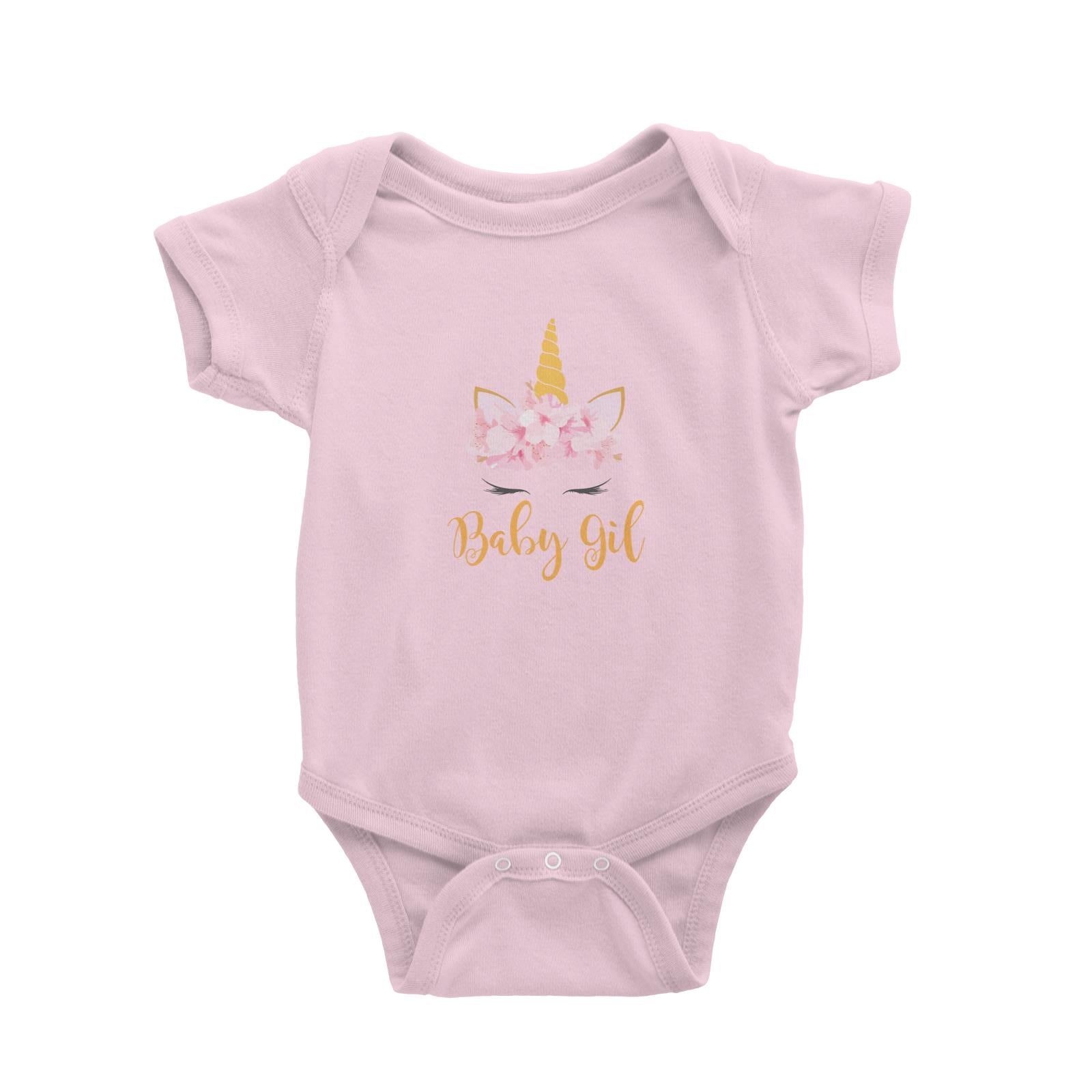 Non-Personalised Unicorn Floral Baby Romper