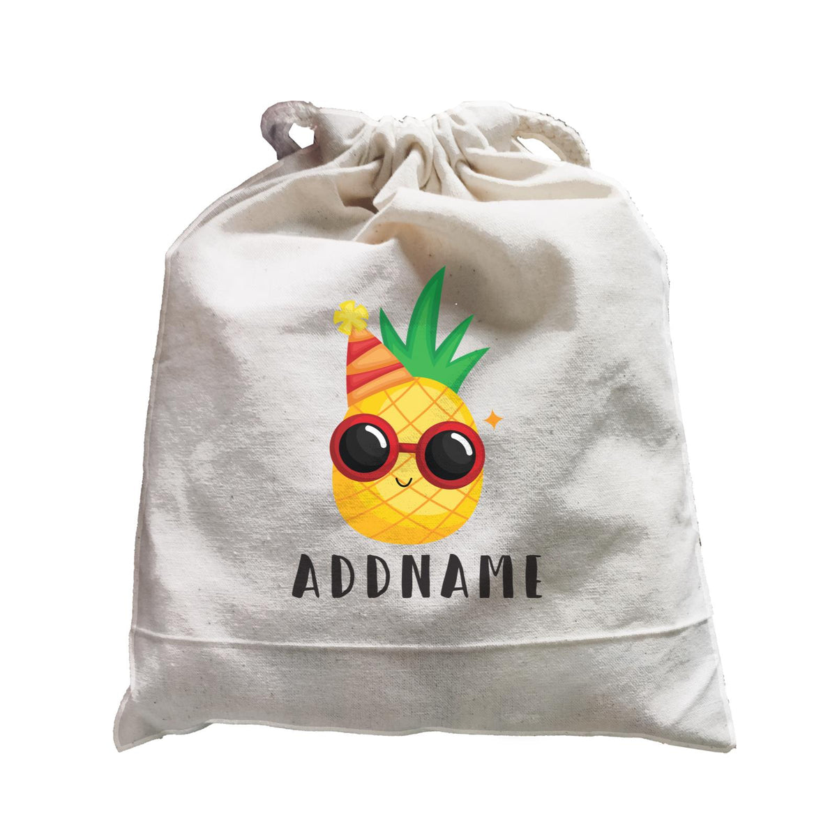 Birthday Hawaii Cool Pineapple Wearing Glasses And Party Hat Addname Satchel