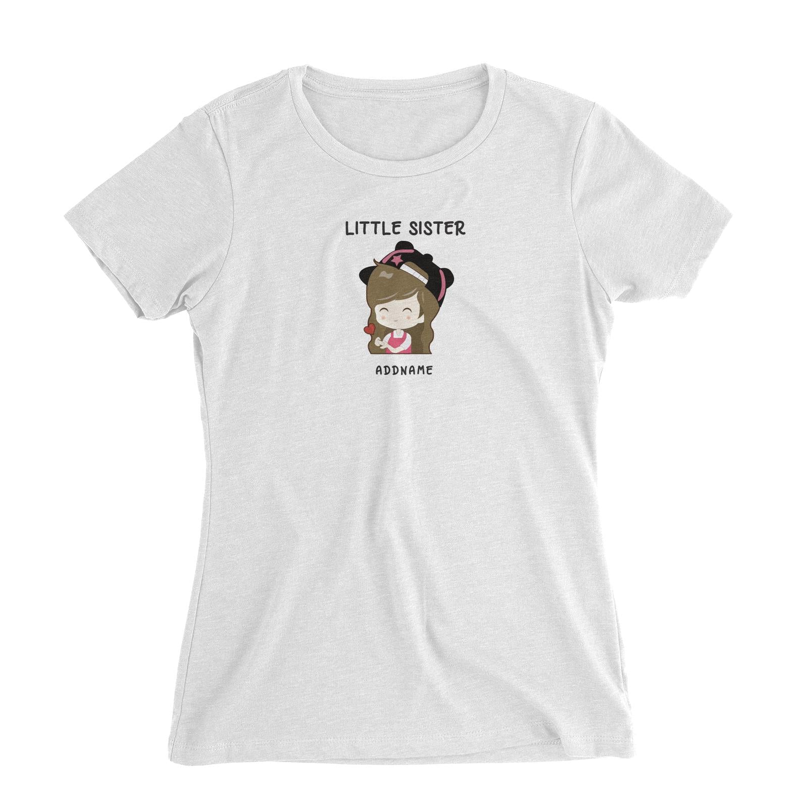 My Lovely Family Series Little Sister Addname Women Slim Fit T-Shirt (FLASH DEAL)