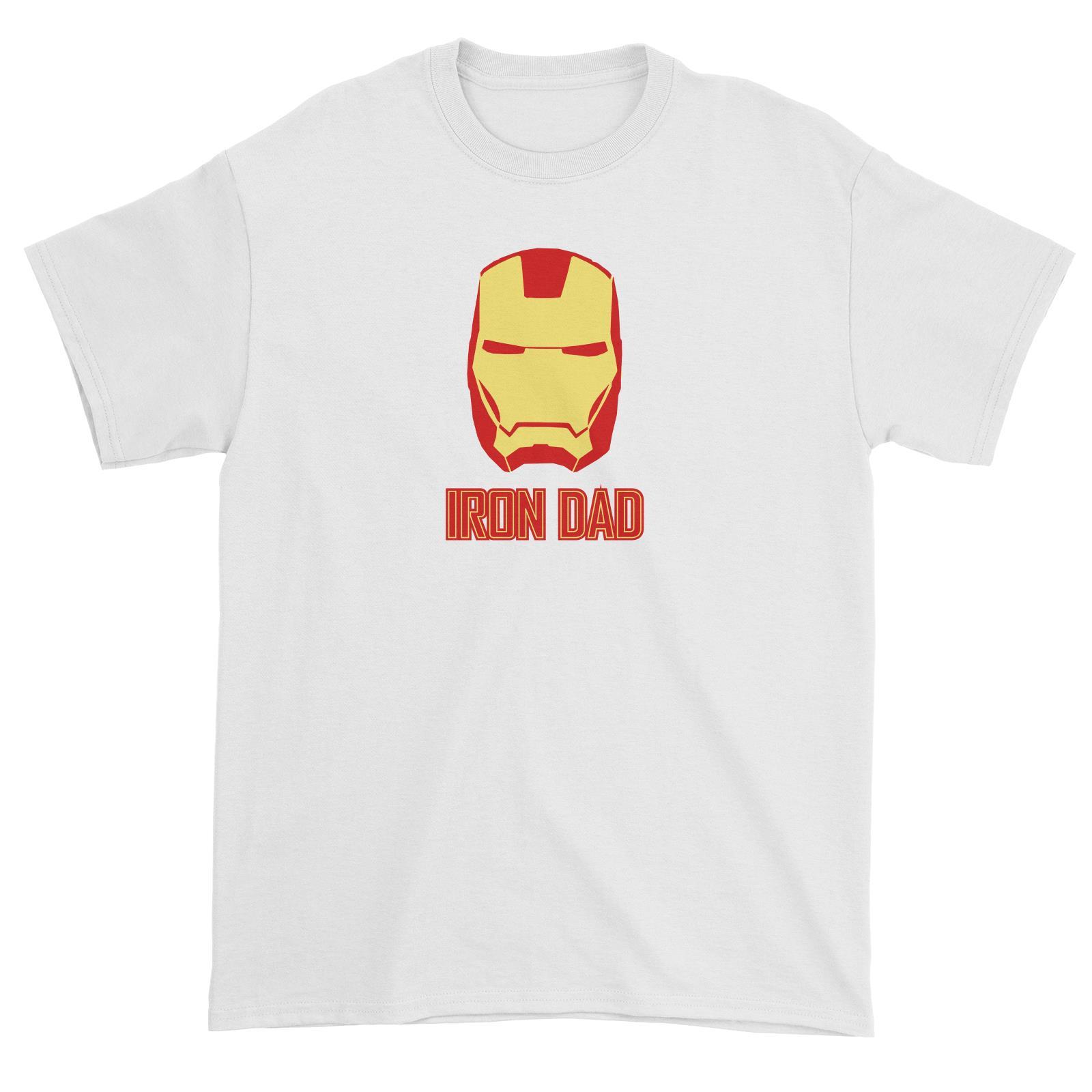 Superhero Iron Dad Unisex T-Shirt  Matching Family Personalizable Designs
