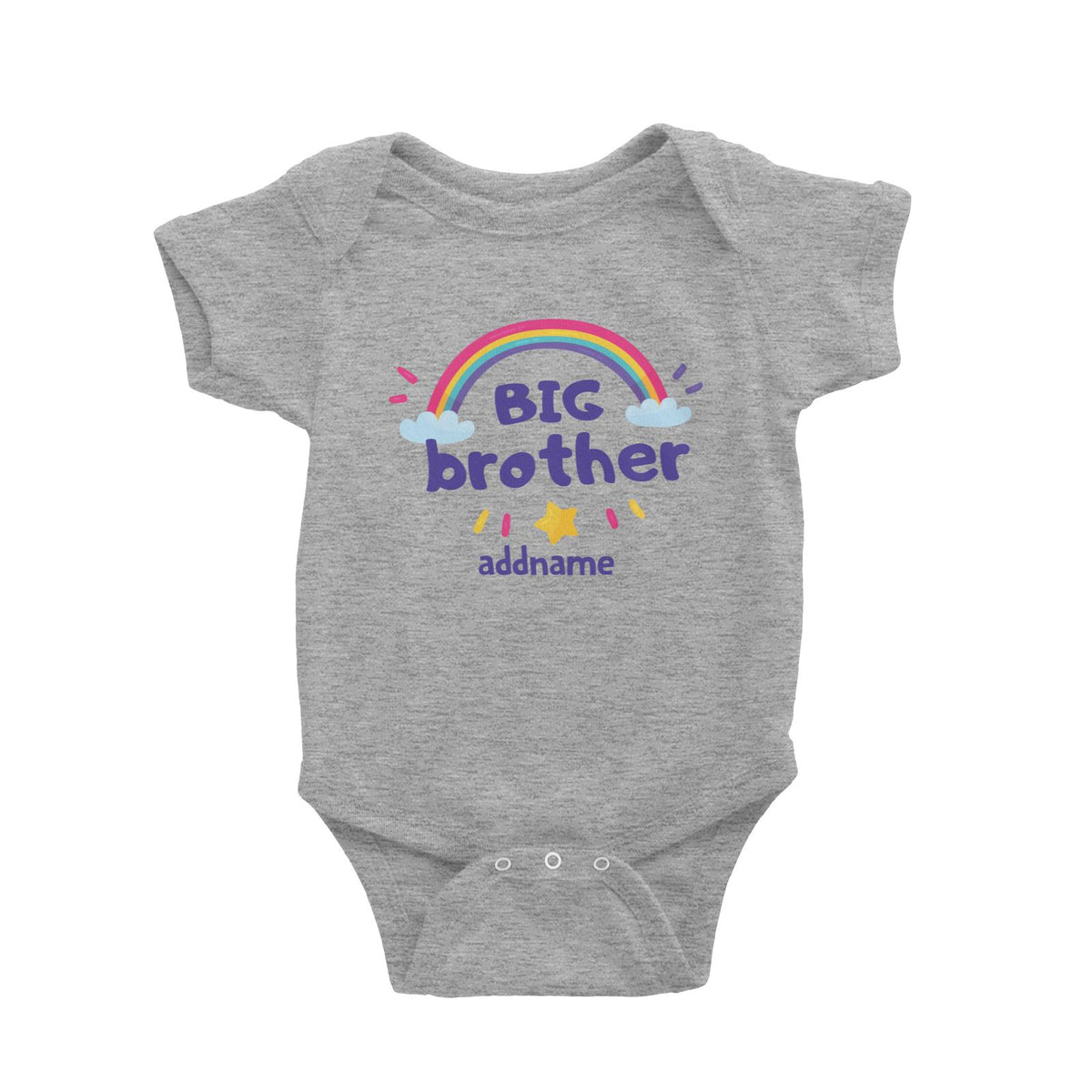 Cute Rainbow Big Brother Baby Romper